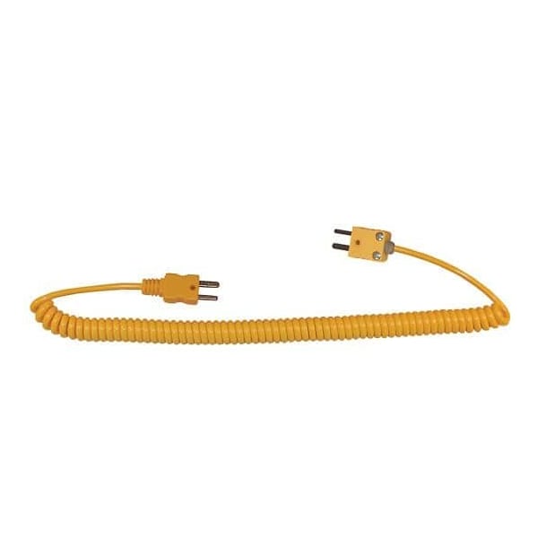 Type-K, Coiled Ext Cable, Male Mini Conn